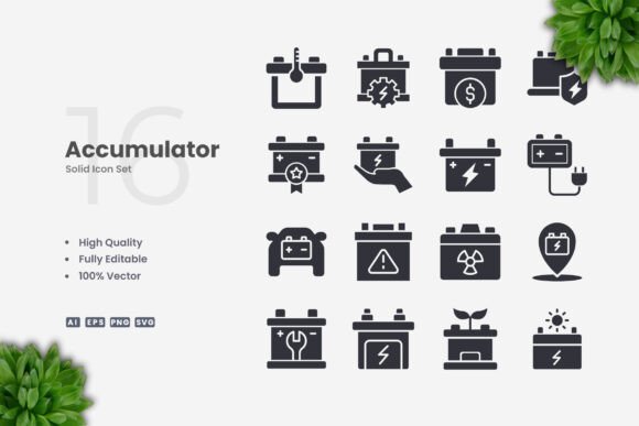 Accumulator Solid Icons: A Versatile Tool for Modern Designers