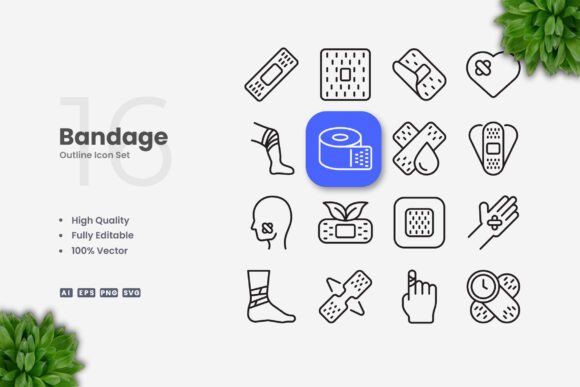 Bandage Icons: Simple, Clean, and Versatile
