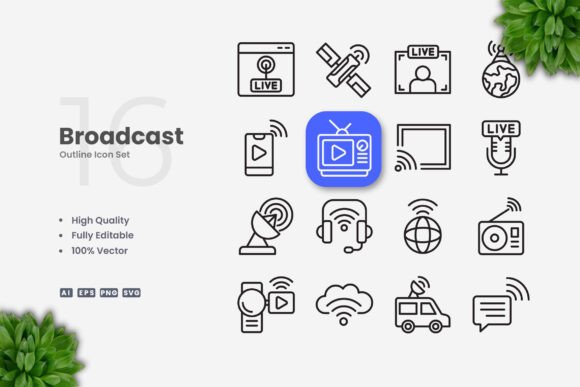 Broadcast Icons: A Versatile and Professional Design Resource