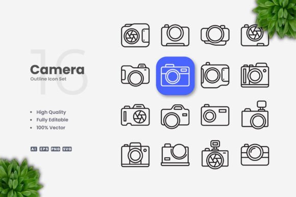 Camera Icons: Enhancing Visual Communication with Simple and Clean Design