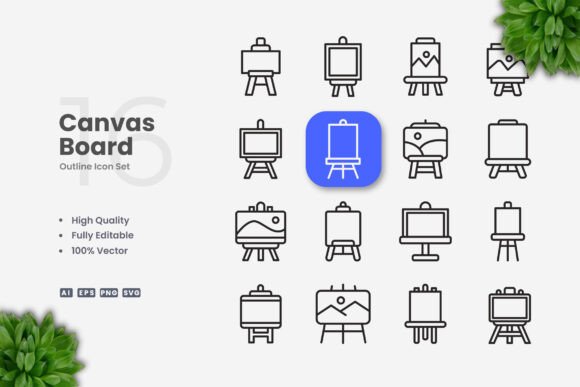 Canvas Board Icons: Versatile and Professional Design Elements