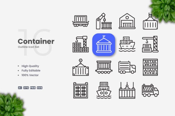 Container Icons and Simple, Clean Icon Design: A Versatile Tool for Modern Creativity