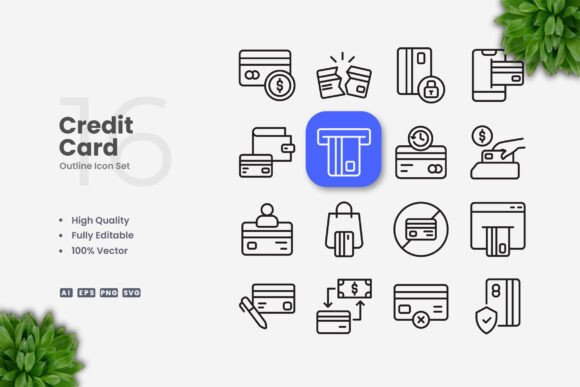 Credit Card Icons for Creative Projects