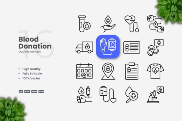 Enhancing Visual Communication with Blood Donation Icons