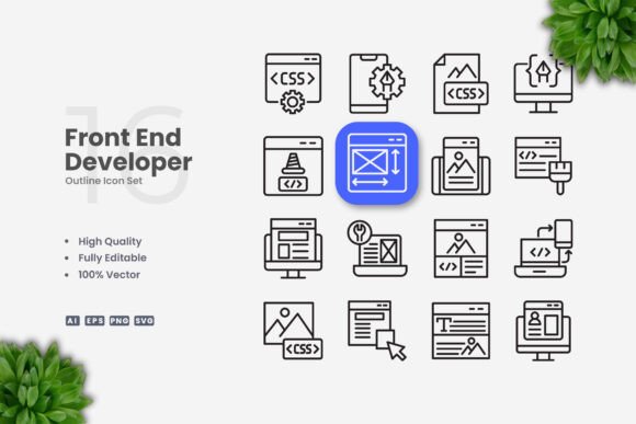 Front End Developer Icons: The Power of Simple and Clean Design