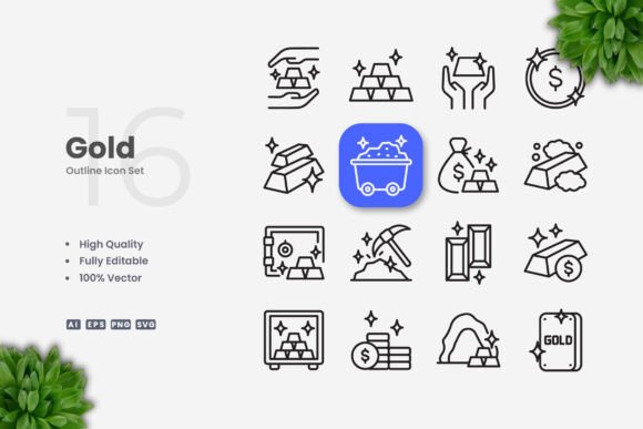 Gold Icons: The Perfect Choice for Modern Design Needs